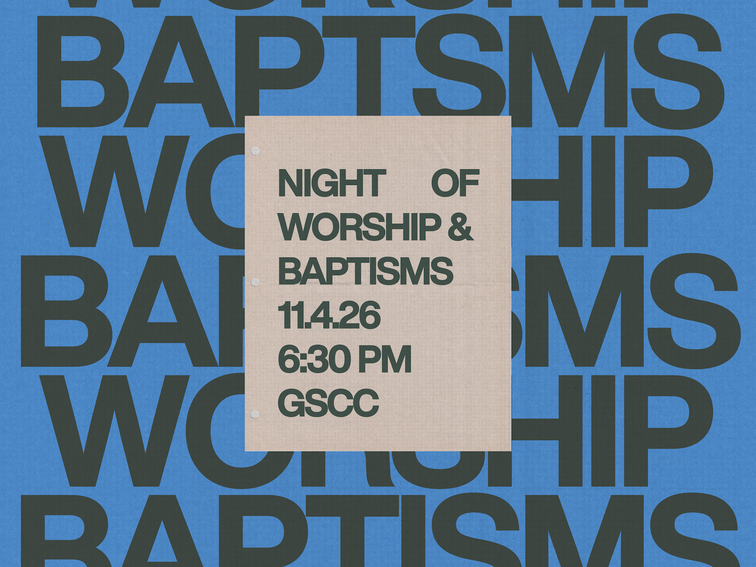 Night of Worship & Baptisms 11/4/26